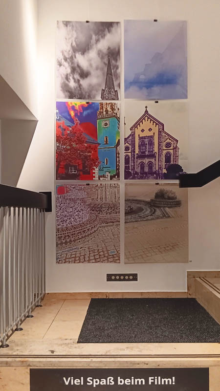 Gemeinschaftsbild mit Selb-Motiv. 6 Bilder, 2 neben-, 3 übereinander